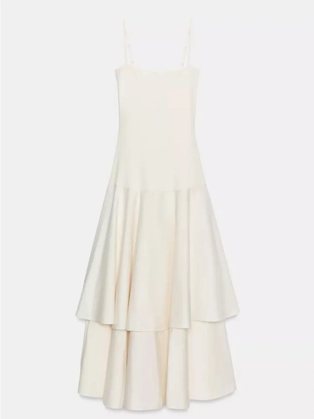 ZARA RUFFLED COMBINATION DRESS - Picture 6 of 9